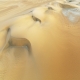 Aerial of sand dunes, Chad